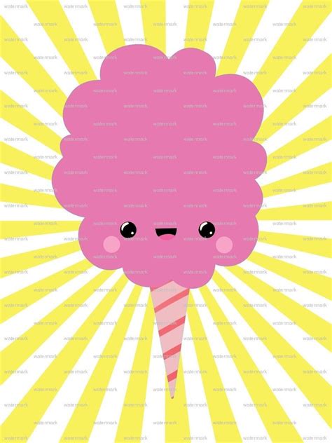Cotton Candy Matted Print Yellow Burst Etsy