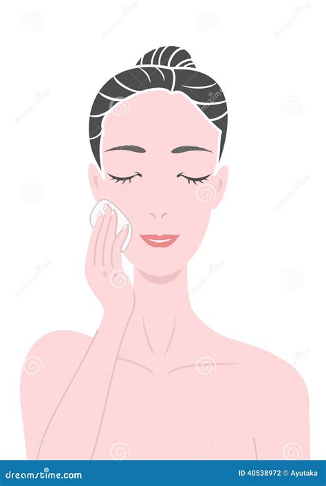 Putting Lotions Stock Vector Illustration Of Cotton