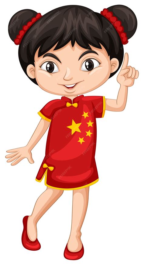 Chinese Girl Cartoon Clipart