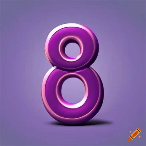 Abstract Purple Numbers 8 And 9