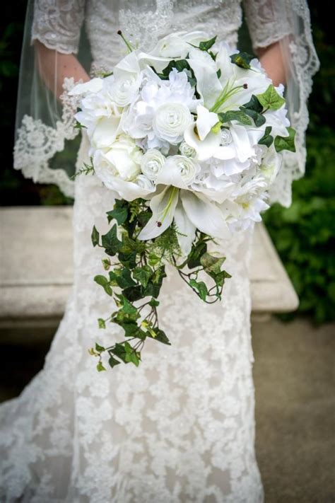 Bespoke artifical flower bouquets made to order stunning handmade bouquets that you can treasure forever. Luxurious Fern And Ivy Cascade Bouquet, Lilies, Ranunculus ...