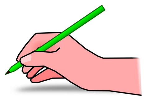 Tangan Dengan Pensil Domain Publik Vektor