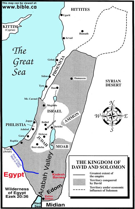 Bible Maps The United Kingdoms Of David And Solomon 1000 Bc Bible