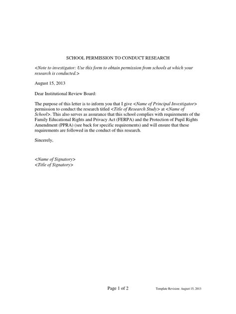 Remember that time in science class when you were grouped were asked to write a request. Letter To Conduct Research / Researchers must wait until ...
