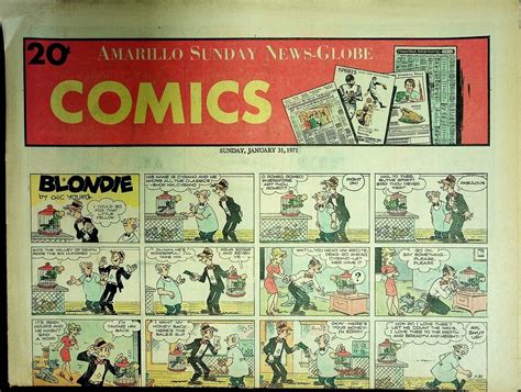 Amarillo Sunday News Globe Comics January 31 1971 Peanuts Dick Tracy