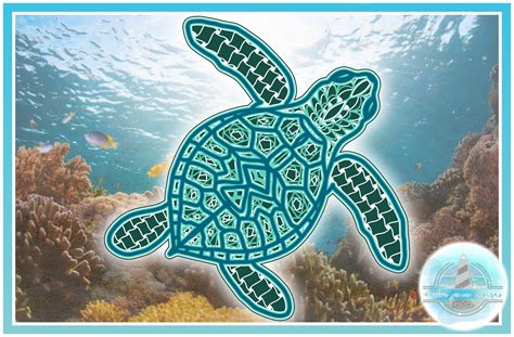 D Mandala Layered Design Sea Turtle Mandala Svg File Cut