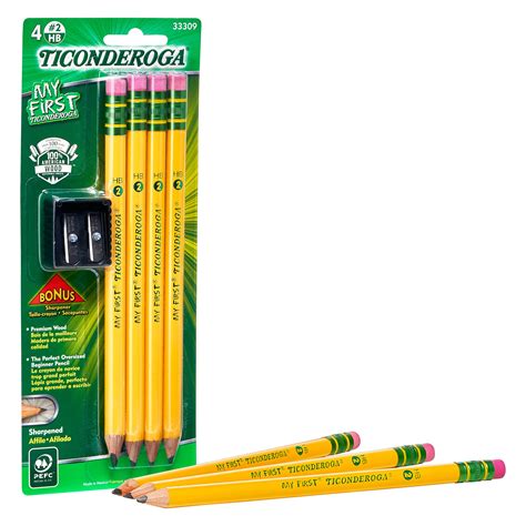 Dixon Ticonderoga Beginner 2 Pencils With Sharpener Shop Pencils At