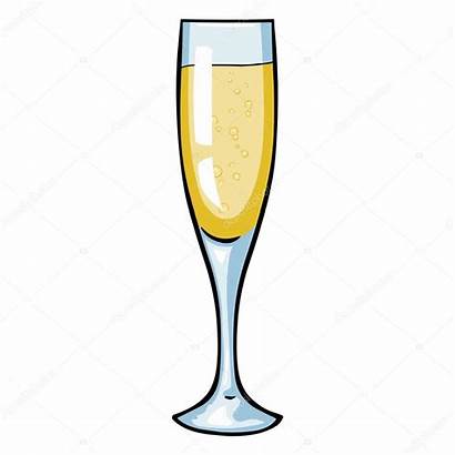 Champagne Cartoon Glass Glas Verre Dessin Glasses