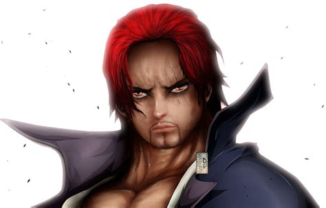 Red Game One Piece Red Hair Pirate Hat Anime Man Redhead