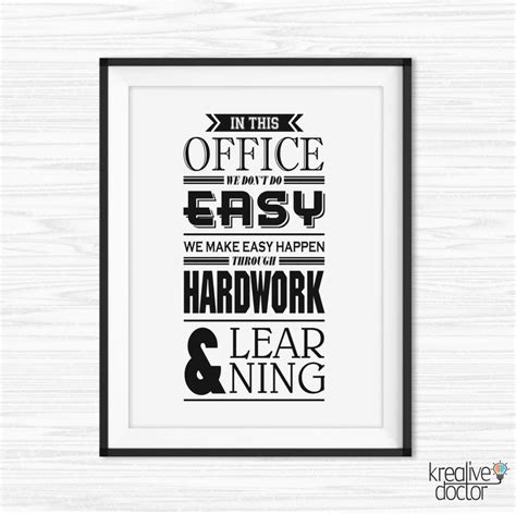 In This Office Wall Art Printable Quote Poster For Office Etsy Word