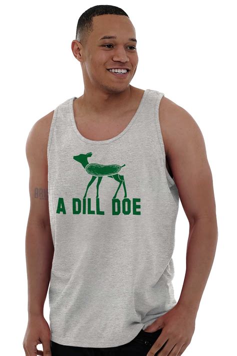 A Dill Doe Deer Pickle Pun Adult Humor T Mens Tank Top Sleeveless T