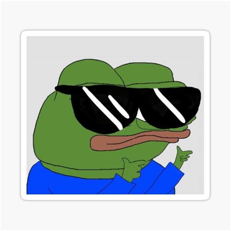 Cool Pepe With Sunglasses Sticker For Sale By Detectivee Redbubble