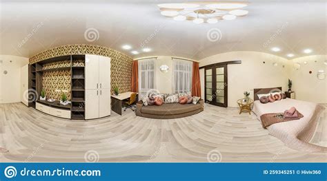 Full Hdri 360 Panorama View In Bedroom Room In Luxury Elite Vip