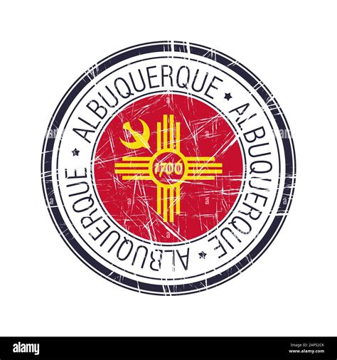 City Of Albuquerque Postal Rubber Stamp Vector Object Over White