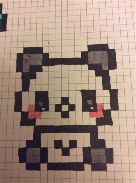 Pixel Art Panda Pixel Kawaii Art De Panda Pixel Art Facile