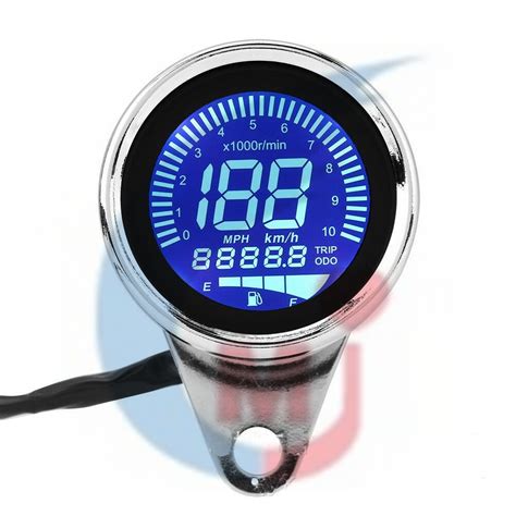Universal Motorcycle Digital Led Backlit Lcd Odometer Speedometer