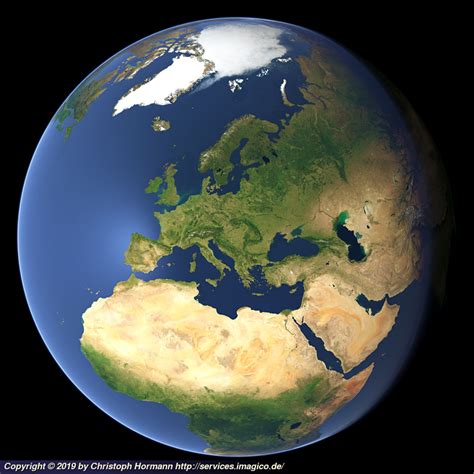 Gesamte Erde Mit Europa In Der Mitte Imagicode Geo Visualisierungen