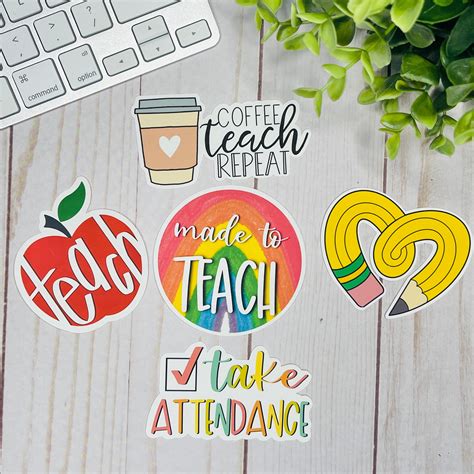 Teacher Sticker Pack Educator Decals Teacher T Etsy