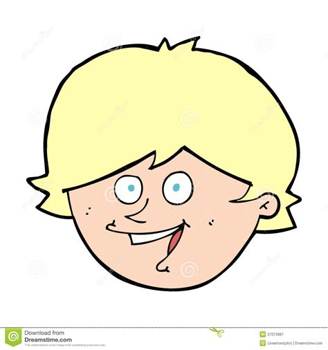Cartoon Happy Boy Face Stock Vector Illustration Of Rough