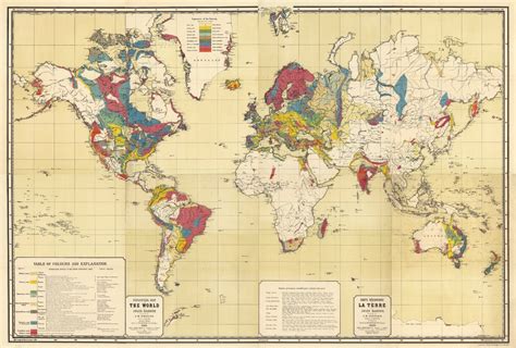 Composite Map Geological Map Of The World Carte Geologique De La