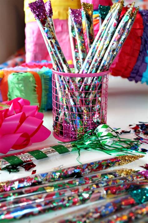 Diy Confetti Party Sticks Sunny Days And Starry Nights