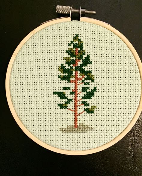 Pine Tree Cross Stitch Cross Stitch Tree Simple Cross Stitch Cross