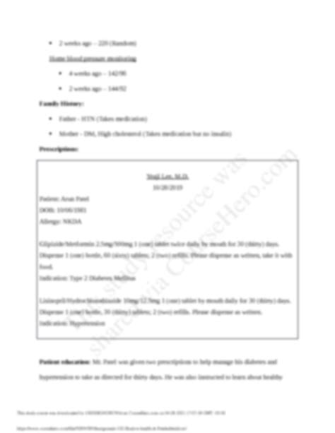 SOLUTION: Assignment 10 2 shadow health a patel edited docx 1 - Studypool