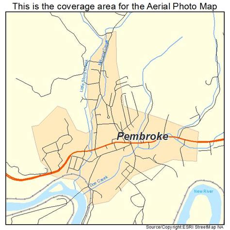 Aerial Photography Map Of Pembroke Va Virginia