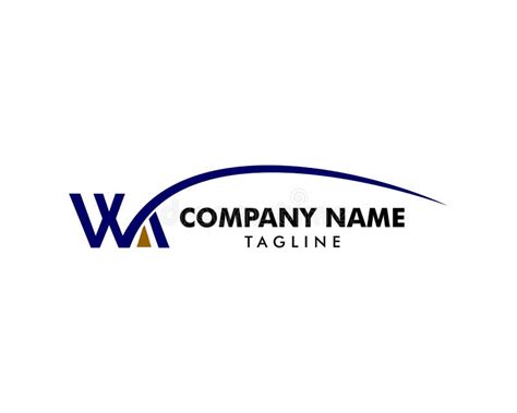 Initial Letter Wa Logo Template Design Stock Vector Illustration Of