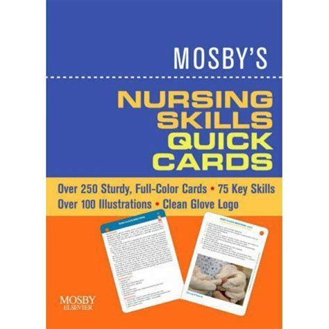 Mosbys Nursing Skills Quick Cards By Patricia A Potter And Anne