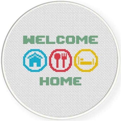 Welcome Home Cross Stitch Pattern Daily Cross Stitch