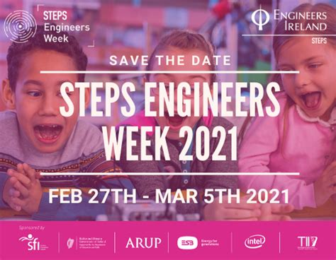The purpose of the science week call 2021 is to provide support to festivals and events nationwide that encourage people, in particular those underrepresented in stem, or those with less access to stem to engage in ways that are relevant and accessible during science week 2021 and beyond. STEPS Engineers Week 2021 - Irish Science Teachers ...