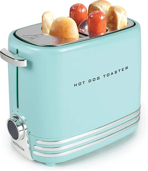 Nostalgia Hdt900aq Two Hot Dog And Buns Pop Up Toaster Aqua Amazonca