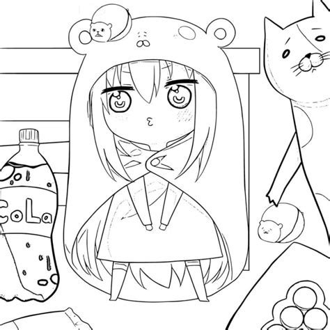 Himouto Umaru-chan Coloring Pages Printable for Free Download