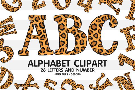 Leopard Sublimation Alphabet Leopard Print Svg Leopard Png Leopard