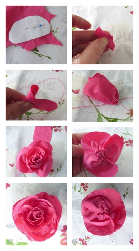 How To Easy Beautiful Fabric Roses Pocketful Of Posies Fabric