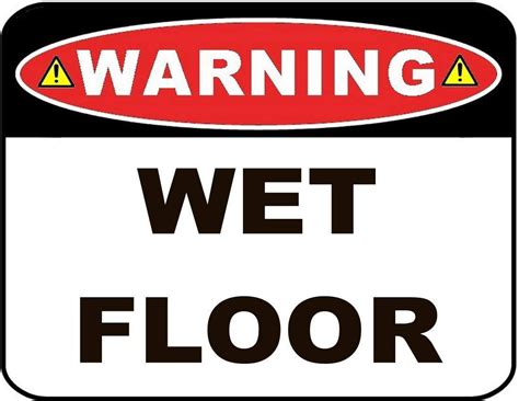 Pcscp Warning Wet Floor Inch By Inch Laminated Sign Walmart Com