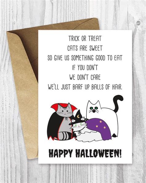 Halloween Cards Funny Halloween Cats Printable Cards Halloween
