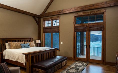 Rustic Master Bedroom With High Ceiling By Dillard Jones