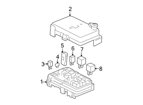 Fuse panel layout diagram parts: Chevrolet Cobalt Fuse Box. UNDERHOOD, 2.0L. UNDERHOOD, 2 ...