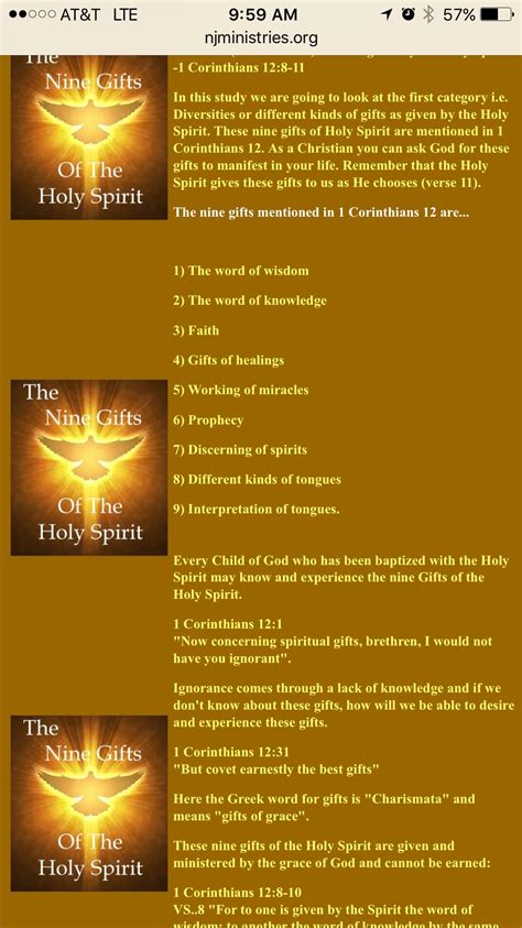 The holy spirit is said to speak (the holy spirit says) , then quotes an old testament verse, is a pattern found throughout the new testament proving he is a person: 9 gifts of the Holy Spirit | Bible knowledge, Gods grace ...