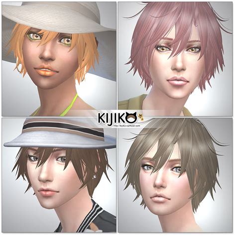 My Sims 4 Blog Shaggy Hair For Males And Females By Kijiko