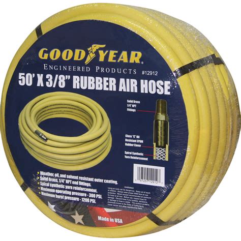Goodyear Rubber Air Hose — 38in X 50ft 300 Psi Model 12912