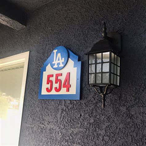 Los Angeles Dodgers Address Sign Custom Made For Home Etsy