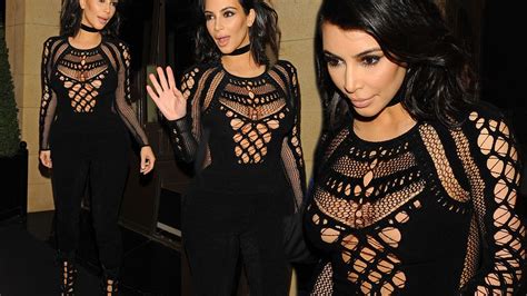 Kim Kardashian Risks Nip Slip In Very Daring Julien Macdonald Jumpsuit As She Heads To Brit