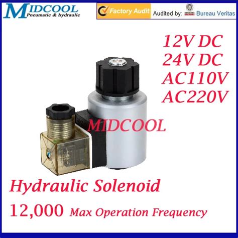 Hydraulic Solenoid Coil For Oil Pressure Valve 24v 12v 110v 220v On