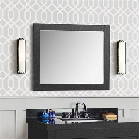 Bellaterra Bathroom Vanities Mirrors 30 In Rectangle Wood Frame Mirror In Matte