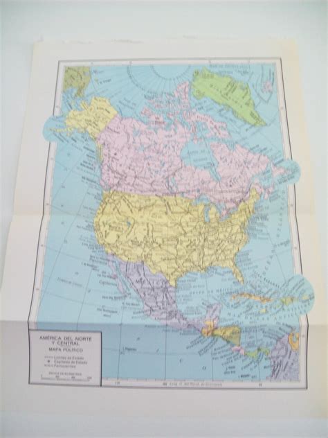 Lamina 240 Mapa Politico De America Del Norte Y Central Von Varios
