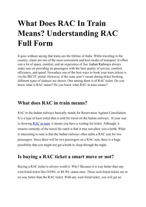 How Rac In Train Works All You Need To Know By James Aderson Issuu