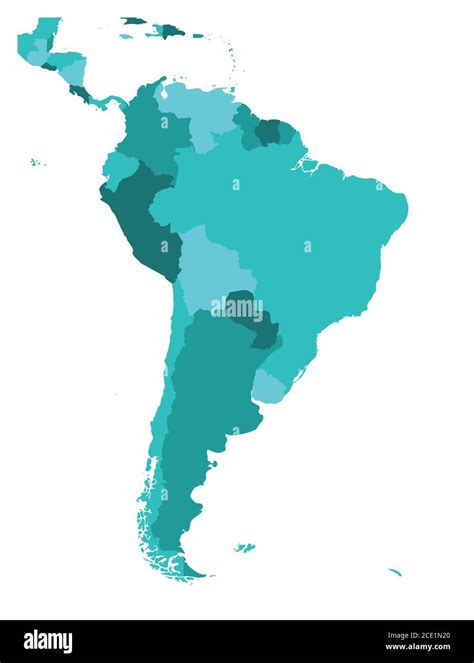 Political Map Of South America Simple Flat Blank Vector Map In Four